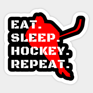 Eat Sleep Hockey Repeat Sticker